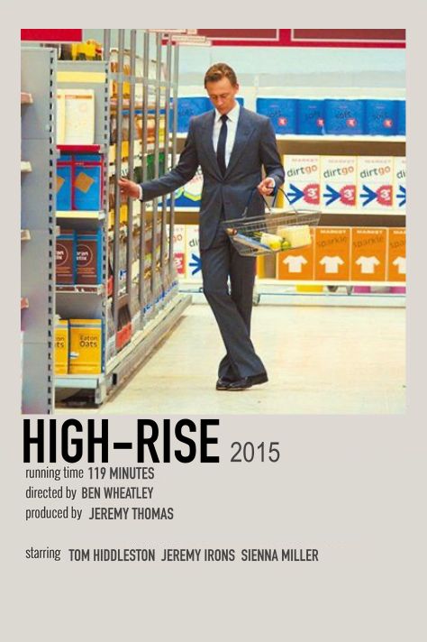 High Rise Movie, Tom Hiddleston Movies, Rainy Day Movies, Polaroid Movie Poster, Romance Movie Poster, Minimalist Polaroid Poster, Cinema Quotes, Movie Card, Movie Club