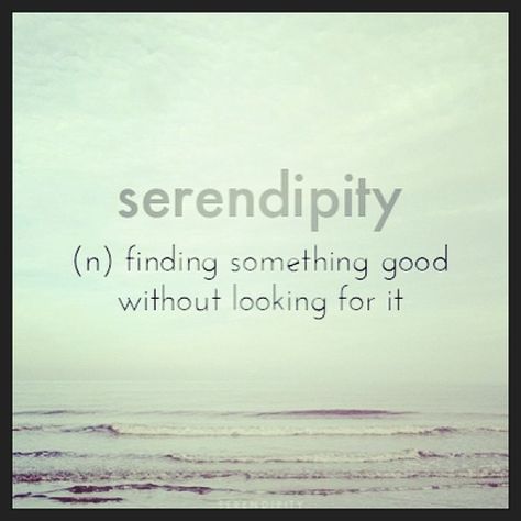 serendipity: finding something good   without looking for it.. or I like to say; making fortunate discoveries by   accident--like Sir Alexander Fleming discovering penicillin. This is my   favourite word and favourite movie! Kule Ord, Inspirerende Ord, Unusual Words, Rare Words, Bohol, Aesthetic Words, Unique Words, Favorite Words, Wonderful Words