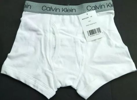 Calvin Klein Boys Boxer Brief 4T CK White Grey Cotton Stretch Classic Fit Logo | BUY IT NOW ONLY ON EBAY! | #Calvin #Klein #Boys #Boxer #Brief #4T #CK #White #Grey #Cotton #Stretch #Classic #Fit #Logo