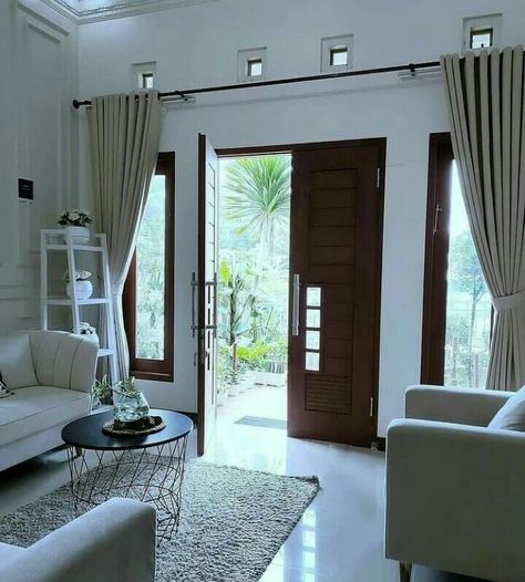 Living Room Designs Partition, Small Living Room Ideas With Front Door, Living Room Partition Wall Design, Partition Wall Design, Room Partition Wall, Room Divider Ideas, House Front Door Design, Divider Ideas, Home Interior Design Ideas