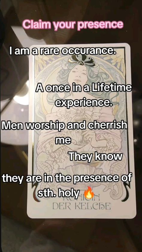 #affirmations #tarot Oracle Reading, Once In A Lifetime, Tarot Decks, Worship, Affirmations, Reading