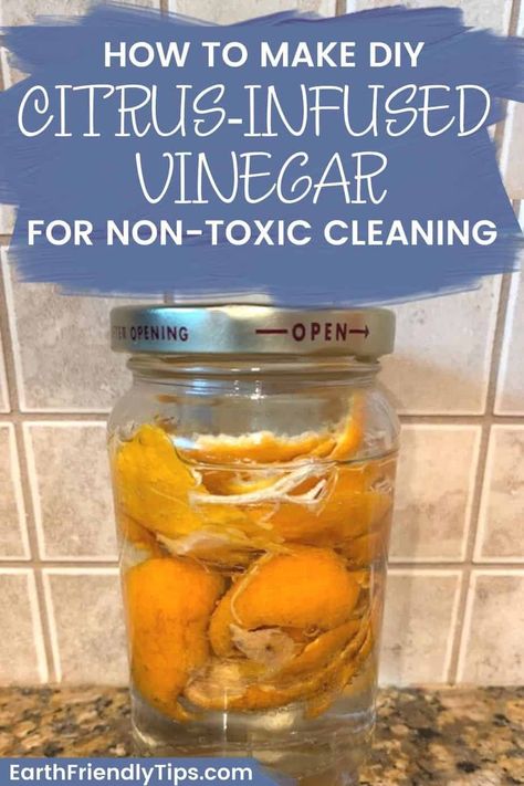 How to Make a DIY Citrus-Infused Vinegar Cleaner - Earth Friendly Tips Cleaning Vinegar, Diy Vinegar, Infused Vinegars, Vinegar Cleaner, Peanut Brittle Recipe, Cleaning Diy, Natural Cleaning Solutions, Brittle Recipes, Sustainable Cleaning