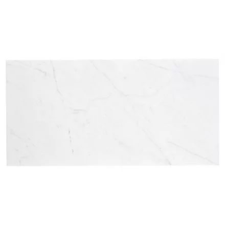 Carrara Chateau Polished Marble Tile White Marble Bar, Brass Dining Table, White Marble Tiles, Classic Tile, Marble Look Tile, Porcelain Floor, Accent Tile, Marble Dining, Dining Table Black