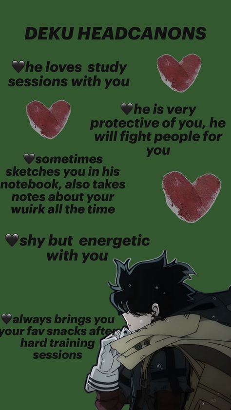 deku my hero academia bnha x reader headcanons anime. Hawks Headcanon, Deku Headcanons, My Hero Academia Headcanons, Headcanons Anime, Bnha Headcanons, Anime Headcanons, Bnha X Reader, Villain Deku, X Reader