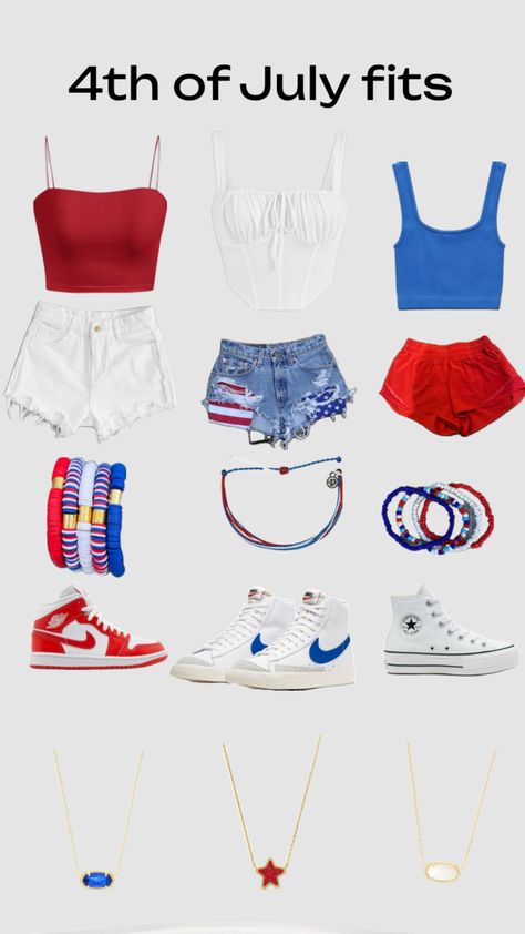 Fourth Of July Outfits For Teens, 4th Of July Fits Aesthetic, 4th Of July Cute Fits, 4th Pf July Outfits Aesthetic, 4th Of July Outfits Shuffles, Preppy Outfits For School, Matching Outfits Best Friend, Preppy Summer Outfits, Trendy Outfits For Teens