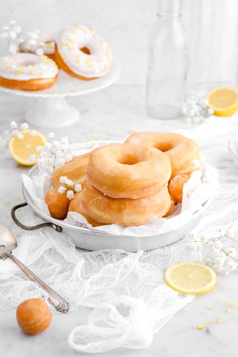 Glazed Lemon Doughnuts Croissant Breakfast Casserole, Cheesy Breakfast Casserole, Bread Proofer, Bakers Table, Croissant Breakfast, Glazed Doughnuts, Dinner Rolls Recipe, Cheesy Bacon, Homemade Donuts