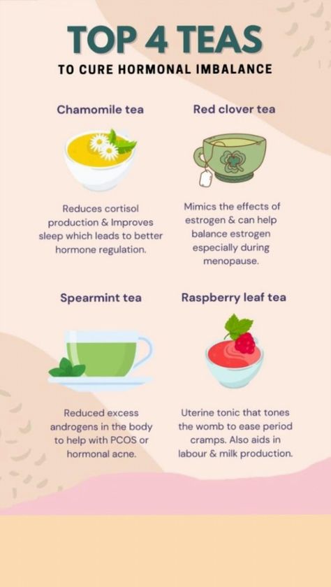 Explore the benefits of these top four teas for addressing hormonal imbalances. Incorporating these teas into your daily routine can lead to a healthier lifestyle. They may help reduce excess androgens, enhance sleep quality, and support estrogen balance. Follow for more insights like this. Best Tea For Womens Health, Hormonal Balance Drink, Teas To Drink On Your Period, Teas For Hormone Balance, Tea For Women Health, Hormone Balancing Drinks, Teas For Period, Vitamins For Hormonal Imbalance, Tea For Hormone Balance