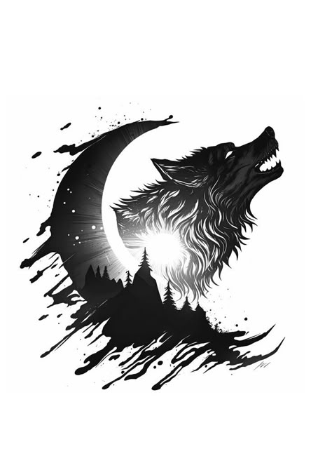 Celtic Wolf Tattoo Design, Wolves Tattoo Men, Wolf Geometric Tattoo Design, Wolf Silhouette Tattoo, Celtic Wolf Tattoo, Small Wolf Tattoo, Wolf Tattoos Men, Tattoo Wolf, Geometric Wolf