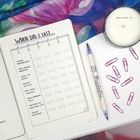 Finally made a "When did I last.." spread! • • • • • • #bulletjournal #bujo #plannernerd #leuchtturm1917 #bujoinspire #bujoideas #planwithme #planners #bujobeauties #bujosetup When Did I Last, Bullet Journal Goal Setting, Goals Bullet Journal, Organization Bullet Journal, Bullet Journal Ideas Templates, Bullet Journal 2019, Doodle Lettering, Bujo Inspiration, Bullet Journal Spread