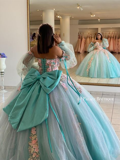 VES-XV – Palace Boutique Quince Dresses Multicolor, Arial Quinceanera Dress, Alice In Wonderland Quince Dress, Vestido Charro, Flora Dress, Quince Dress, 16 Dress, Wedding Dresses With Flowers, Dresses Quinceanera