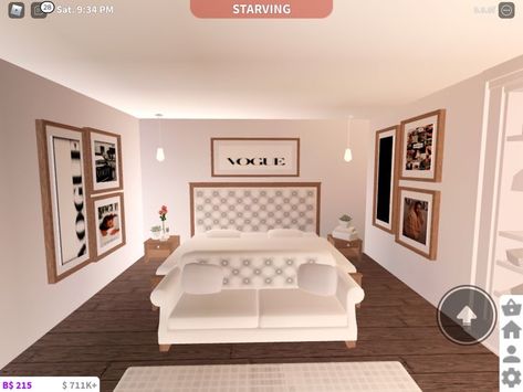 5x5 Bedroom Ideas Bloxburg, Bloxburg Room Ideas Aesthetic Bedroom Master, Parent Bedroom Ideas Bloxburg, 5x4 Bedroom Design Bloxburg, Bloxburg Upstairs Layout, Bloxburg Big Bedroom Ideas, Bloxburg Bedroom Ideas No Gamepasses, Bloxburg Parents Bedroom Ideas, Bloxburg Master Room Ideas Bedroom