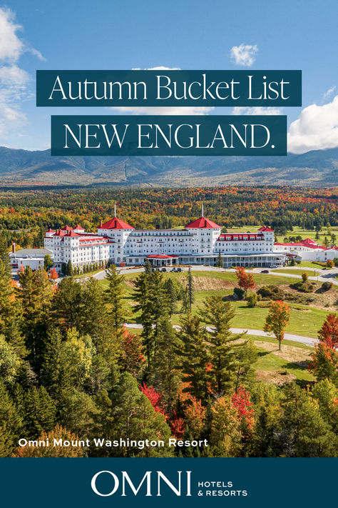 Fall in the mountains is unrivaled. In Asheville’s Blue Ridge Mountains, Omni Grove Park Inn looks out over expansive vistas of striking fall colors. Hike in the surrounding forests and enjoy treatments at the underground spa. Across the country, Omni Interlocken Hotel near Denver makes the most of mountain views. Summit the peaks of Rocky Mountain National Park (by foot or by car) and soak up the fall scenery. Fall colors create an awe-inspiring display at Omni Mt. Washington Resort in Bretton Woods. Zipline through a rich canopy of gold and amber in the White Mountains. Step into the brisk Cascades Stream for guided fly fishing, or ride horseback along mountain paths under a canopy of red and gold at The Omni Homestead Resort in Hot Springs, Virginia. Underground Spa, Fall In The Mountains, Bretton Woods, Fall Scenery, Grove Park Inn, East Coast Travel, Fall Getaways, Mt Washington, Fall Bucket List