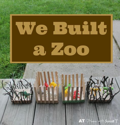 Make a Play zoo with crafts sticks and sticks from the yard for play animals. Dear Zoo Activities, Zoo Activities Preschool, Zoo Lessons, Zoo Animals Preschool, Zoo Preschool, Zoo Crafts, Zoo Activities, Zoo Project, Zoo Art