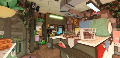 Laundromat Bloxburg, Bloxburg Laundromat, Bloxburg Town, Blocksburg Room Ideas￼, Bloxburg Decals, Building Concept, Bloxburg Decal Codes, The Endless, The Millions