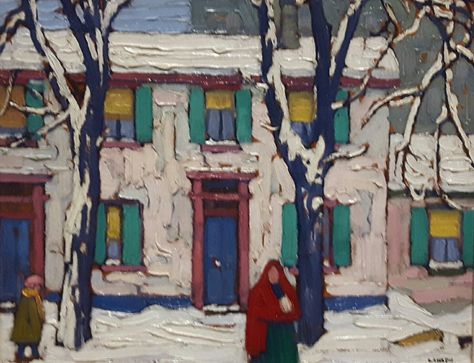 Lawren Harris Paintings from the Ward early 1920s Toronto. Idea of North, AGO. Group Of Seven Artists, Group Of Seven Paintings, Lawren Harris, Canadian Painters, Group Of Seven, Painting Snow, Fine Art Portraits, Canadian Art, Winter Art