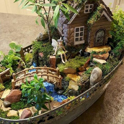 20 Endearing Miniature Fairy Haven Garden Ideas - 180 Indoor Fairy Garden Ideas, Miniature Gardens Design Ideas, Fairy Garden Design Ideas, Miniature Garden Design, Indoor Fairy Garden, Fairy Garden Pots, Indoor Fairy Gardens, Fairy Garden Ideas, Succulent Garden Indoor