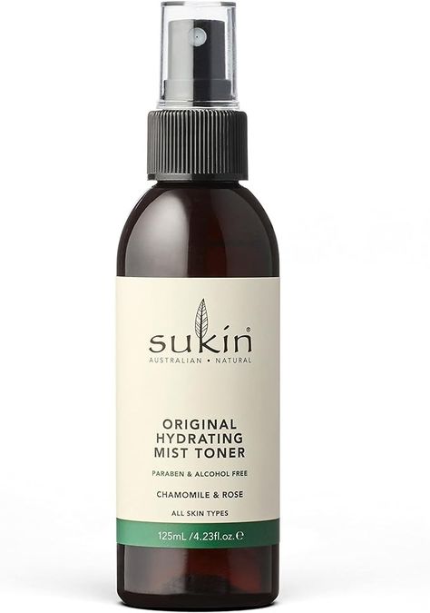 Sukin Signature Hydrating Mist Toner 125ml - alcohol free with Chamomile & Rosewater, cruelty free & vegan friendly - soothes, purifies & cools tired skin. : Amazon.co.uk: Beauty Moisturizer For Sensitive Skin, Hydrating Mist, Alcohol Free Toner, Moisturizing Toner, Foaming Facial Cleanser, Facial Spray, The Face Shop, Beauty Sponge, Facial Moisturizers