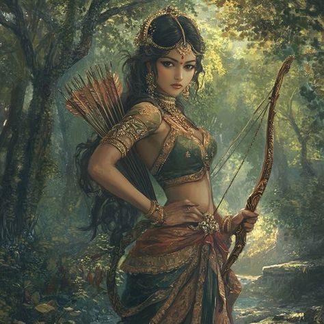 Indian Goddess Aesthetic, Female Goddess, Indian Mythology, Indian Art Gallery, Indian Goddess, Hindu Goddess, Goddess Artwork, Vedic Art, Hinduism Art