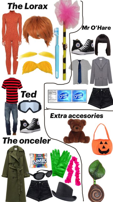 Lorax Group Costume, The Lorax Halloween Costume, Lorax Halloween Costumes, Lorax Halloween, Lorax Costume, Lorax Party, Halloween Group, Cute Group Halloween Costumes, Group Of 4