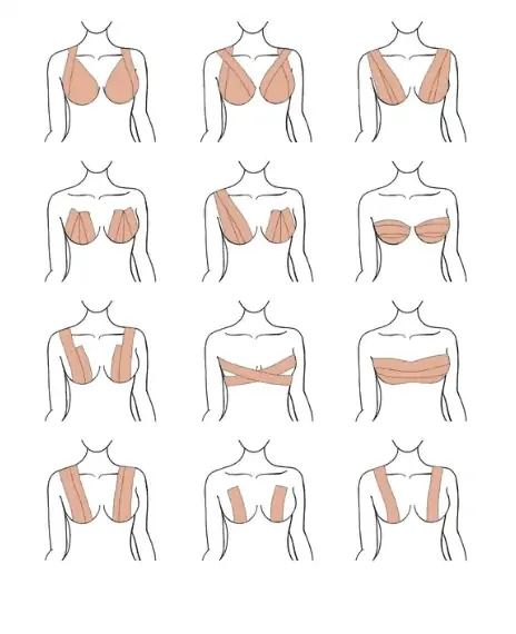 Different Ways To Tape chest Bh Hacks, Bra Tape, Low Cut Dress, Bra Hacks, Cut Dress, Hacks Clothes, Fashion Hacks Clothes, Fashion Hacks, Clothing Hacks