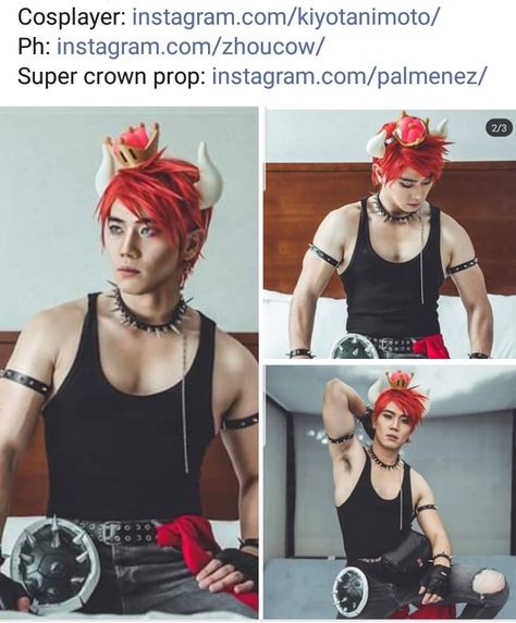 Bowser Cosplay Human Bowser Cosplay, Peach And Bowser Cosplay, Bowser Jr Cosplay, King Boo Cosplay Male, Human Bowser X Luigi, Bowser As A Human, Bowser Cosplay Male, Bowser Human Fanart, Bowser Makeup