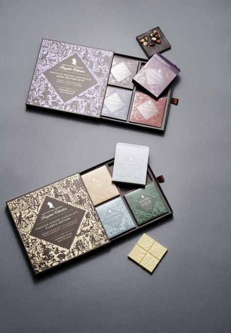 Konnerup Chocolate Packaging Design Ideas, Chocolate Packaging Photography, Chocolate Package Design, Chocolate Box Packaging Design, Chocolate Packaging Ideas, Luxury Chocolate Packaging, Luxury Chocolate Branding, Packaging Design Chocolate, Chocolate Box Design