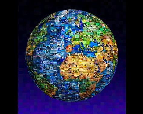 "The truth was a mirror in the hands of God. It fell, and broke into pieces. Everybody took a piece of it, and they looked at it and thought they had the truth." - Rumi Mosaic Globe, Learning Another Language, Gazing Balls, Garden Spheres, Learn Another Language, Earth Globe, Photo Mosaic, Gazing Ball, Wall Art Kids