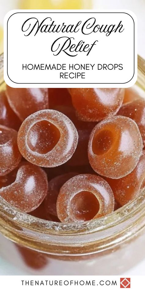 Natural cough relief is easy with this homemade honey drops recipe. Learn how to make your own cough drops using honey and herbs for a soothing, effective remedy. Save this pin for a natural way to combat colds! Cough Drops Homemade Honey Lemon, Honey Popsicles For Cough, Homemade Honey Cough Syrup, Home Remedy Recipes, Homemade Cough Remedy, Diy Chest Rub For Cough, Natural Cough Drops Diy, Natural Cough Drops, Honey Throat Lozenges