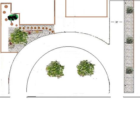 Add a half circle driveway idea Half Driveway Front Yards, Half Moon Driveway Landscaping, U Shaped Driveway Ideas, U Shaped Driveway Landscaping, Half Moon Driveway, Half Moon Driveway Ideas, Circle Driveway Ideas Front Yards, Half Circle Driveway Ideas, Horseshoe Driveway Ideas Front Yards