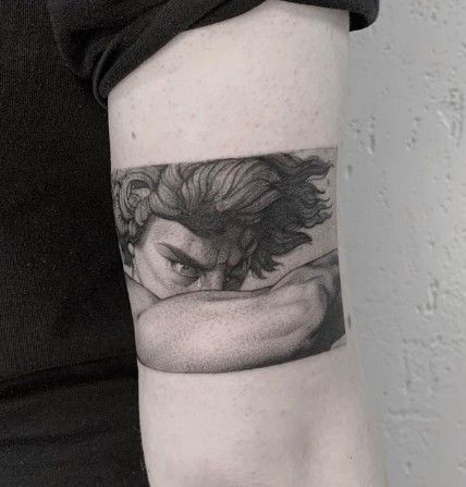 Angel Tattoo Arm, Half Angel Half Demon, Angel Back Tattoo, Crying Angel, Baby Angel Tattoo, Fallen Angel Tattoo, Circular Tattoo, A Fallen Angel, Seraph Angel