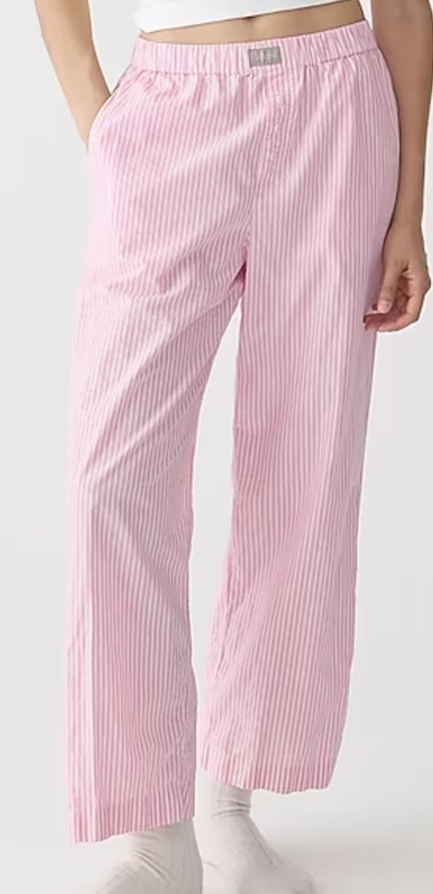 womens striped pink white pajama pant Pink Pinstripe Pants, Pink Striped Pants, Cute Pink Sleepwear Long Pants, Striped Pyjamas Aesthetic, White Striped Pants Outfit, Cute Pink Bedtime Pants, Pink Pj Pants, Pink Plaid Pajama Pants, Pink Striped Pajamas