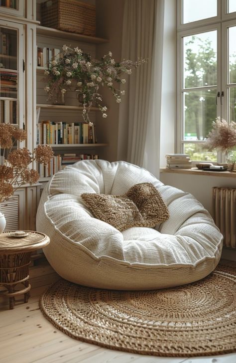 Zimmer Diy, Cozy Reading Corners, Man Room, Cozy Room Decor, Reading Nooks, Reading Corner, Cozy Reading Nook, Bedroom Chair, Book Nook