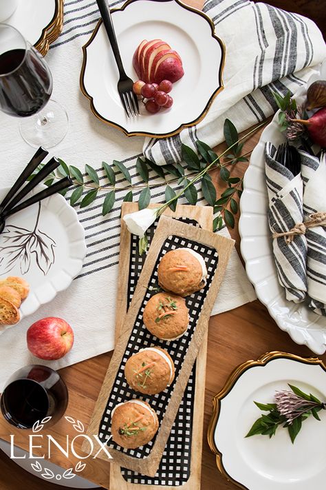 Let your autumn-inspired meal be the star of the table tonight with our go-to white Contempo Luxe dinnerware. This staple set goes from casual lunch at the kitchen island, to simple perfection for a dinner party with no fuss.  #fall #tablescape #dinnerware #lenox #falltable #autumn #hosting #dinner #entertaining #thanksgiving Autumn Hosting, Spring Entertaining, Hosting Dinner, Fall Entertaining, Autumn Inspired, Thanksgiving Traditions, Bright Florals, Dinner For Two, Cooking Together