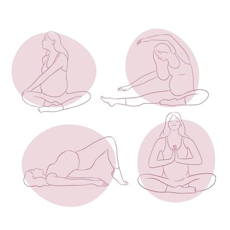 Fitness Account, Pregnant Yoga, Doula Art, Yoga Pregnancy, Yoga For Pregnant Women, Yoga During Pregnancy, Pregnancy Pilates, Yoga Prenatal, Yoga Drawing