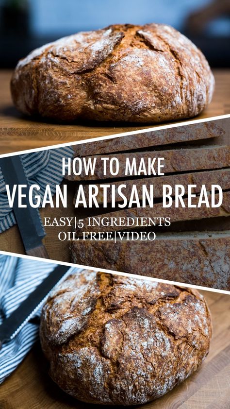 Vegan Artisan Bread Jelly Bread, Rock Crock Recipes, Vegan Breads, Vegan Bread Recipe, Gluten Free Dough, Best Sandwiches, Bread At Home, Artisan Bread Recipes, No Dairy