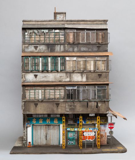 joshua smith miniaturizes hong kong through tiny architectural settings Joshua Smith, Miniature Display, Architectural Model, Balsa Wood, Colossal Art, Chalk Pastels, Plastic Card, Urban Environment, Urban Spaces