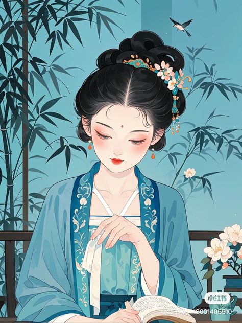 Chinese Illustration, Ancient Chinese Dress, Digital Portrait Art, Girly Drawings, Korean Art, China Art, Ancient China, Chinese Traditional, Anime Eyes