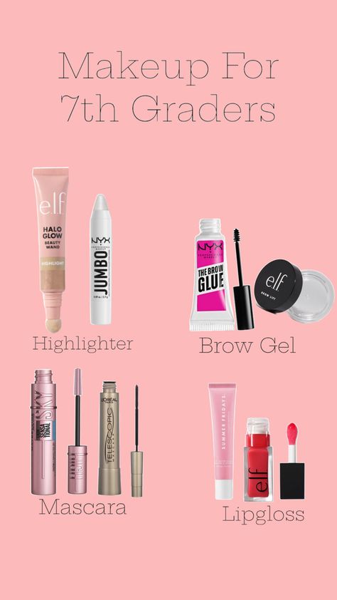 Makeup For 7th Graders, All I Need Makeup, School Makeup Routine, Back To School List, Sephora Skin Care, Makeup Help, Face Makeup Tips, Makeup Tut, School Makeup