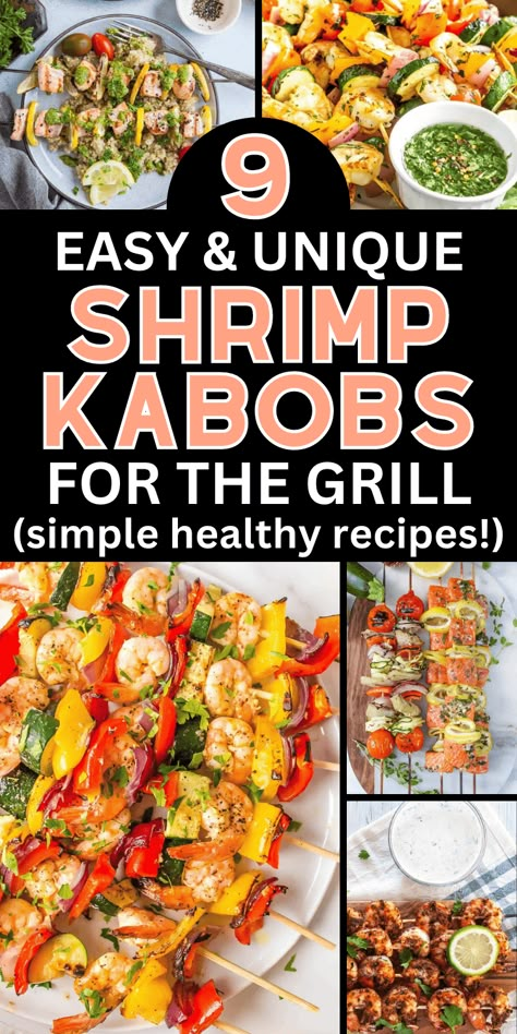 You'll make these easy shrimp kabob recipes on the grill all summer long! Shrimp kebabs on the grill are quick and easy healthy summer dinners. Easy shrimp kabobs on the grill, steak and shrimp kabobs on the grill skewers, grilled shrimp kabob recipes, marinade for shrimp kabobs, how to grill shish kabobs, marinated shrimp steak skewers recipes, shrimp shish kabobs marinade recipes, chicken and shrimp kabobs on the grill, easy teriyaki shrimp kabobs on the grill marinade recipes, shrimp skewers. Shrimp Shish Kebabs On The Grill, Shrimp And Scallop Kabobs On The Grill, Shrimp Kebab Recipes, Shrimp Screwers Dinners, Marinade For Shrimp Kabobs, Kabob Recipes Marinade, Steak Kebabs On The Grill, Kabobs On The Grill Marinade, Shrimp Shish Kabobs