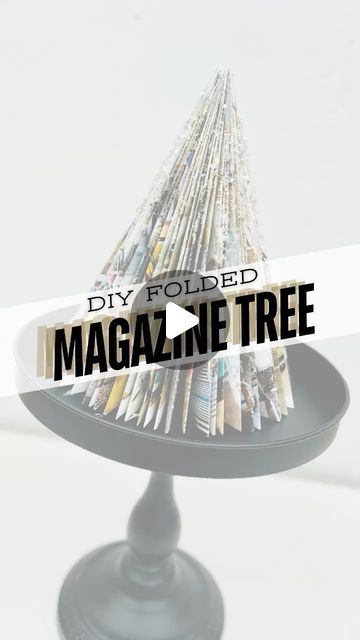 DIY Designs by Bonnie on Instagram: "Grab a magazine and let’s make a decorative folded Christmas tree #craftideas #christmascrafts #magazine" Folded Christmas Tree, Crafting Hacks, Christmas Tree Forest, Christmas Diy Wood, Diy Designs, Sustainable Christmas, How To Make Christmas Tree, Christmas Craft Projects, Diy Magazine