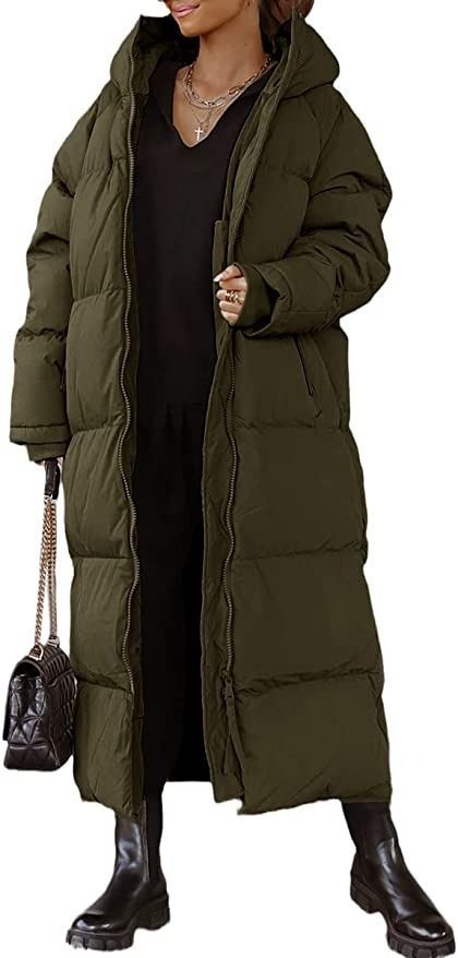 Women Long Quilted Coat Hooded Maxi Length Long Sleeve Puffer Jacket Padded Coat Winter Outerwear. Price: $117.97 Long Quilted Coat, Winter Maxi, Long Puffer Coat, Long Puffer, Maxi Coat, Winter Outerwear, Coat Winter, Padded Coat, Quilted Coat