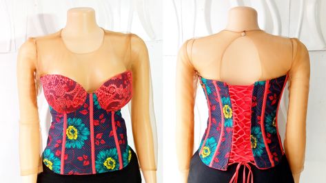 In this tutorial you will learn how to cut and sew corset with yoke, modesty panel, loops and ready made bra cup. Sew Corset, Make Corset, Fix Bra, Corset Sewing, Corset Sewing Pattern, Modesty Panel, Corset Pattern, Bra Cup, Corset Back