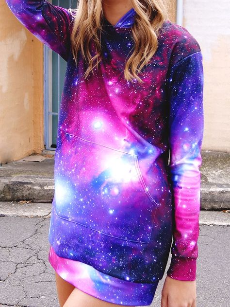 Galaxy Things, Galaxy Clothes, Galaxy Sweatshirt, Galaxy Outfit, Galaxy Stuff, Galaxy Hoodie, Galaxy Dress, Slouchy Top, Galaxy Fashion