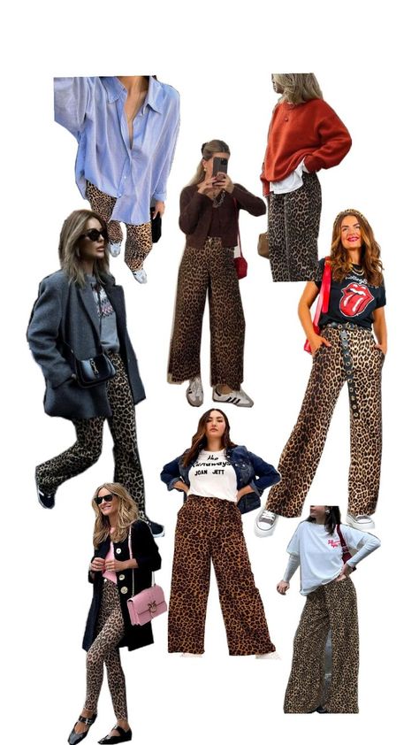 tendencia!! animal print... Leopard Outfits, Trendy Christmas Outfits, University Outfit, Animal Print Outfits, Midsize Fashion, Mom Style, Fall Winter Outfits, Outfits Casuales, Edgy Fashion