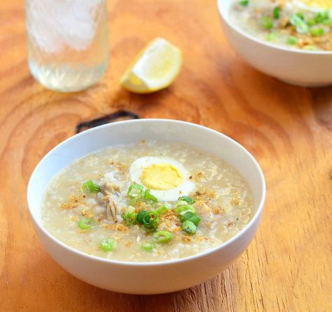 Caldo Recipe, Rice Congee, Kawaling Pinoy, Chicken Rice Soup, Philippines Food, Filipino Style, Midday Snack, Rice Porridge, Hearty Soup