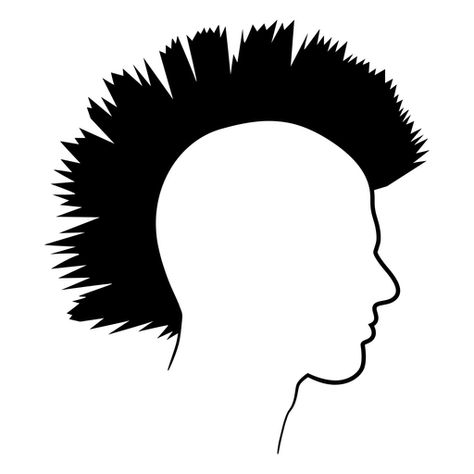 Mohawk filled stroke hair PNG Design Mohawk Drawing, Hair Png, Punk Hair, Png Design, Svg Design, Png Image, T Shirt Design, Shirt Design, To Sell