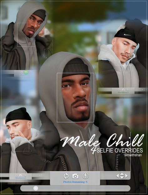 Male Chill Selfie Overrides (PUBLIC 8/15/2024) (UPDATED - LOVESTRUCK APP) | Patreon Male Selfie, Sims 4 Male Clothes, Sims 4 Piercings, Sims 4 Cas Mods, Sims 4 Cc Kids Clothing, Play Sims 4, Sims 4 Anime, Sims 4 Game Mods, Sims 4 Expansions