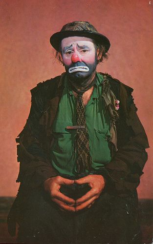 Emmett Kelly as "Weary Willie" World Famous Clown Emmett Kelly Clown, Famous Clowns, Clown Vintage, Clown Images, Emmett Kelly, Clown Paintings, Pierrot Clown, Send In The Clowns, Circus Performers