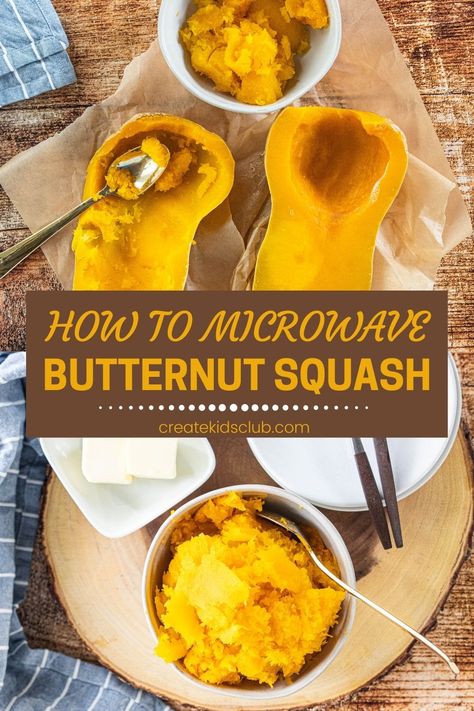 Butternut Squash Microwave How To Cook, How To Cook Butternut Squash In Microwave, Cooking Squash In Microwave, Acorn Squash Recipe Microwave, Microwave Thanksgiving Recipes, Cooking Butternut Squash In Microwave, Butternut Squash In Microwave, How To Cook Butternut Squash, Microwave Butternut Squash