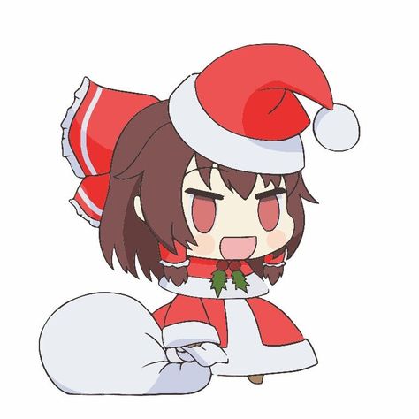 Hakurei Reimu, Touhou Anime, Anime Maid, Christmas Icons, Anime Chibi, Art Girl, Cute Pictures, Anime Icons